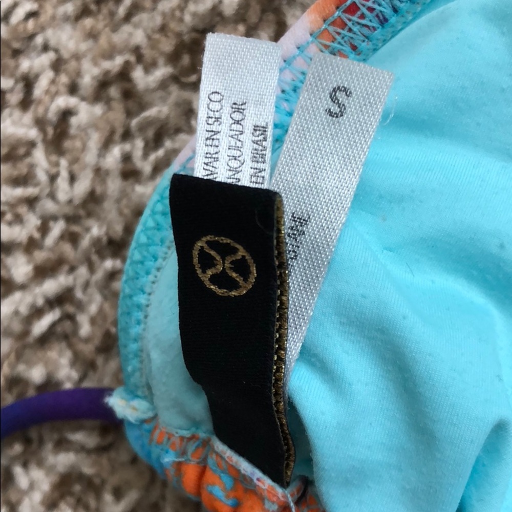 Vix Beaded Multi Color Triangle Top Size S - image 3